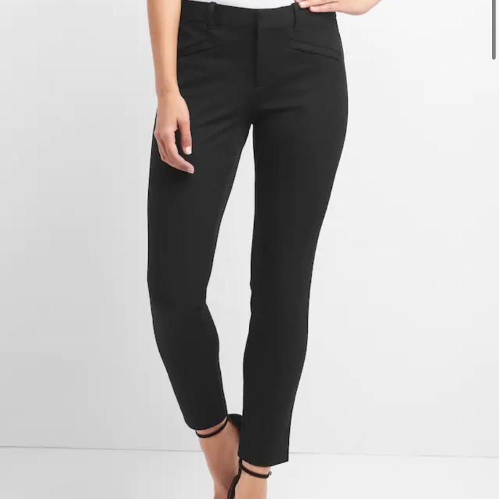 GAP High Rise Skinny Blk Stretch Pants 8